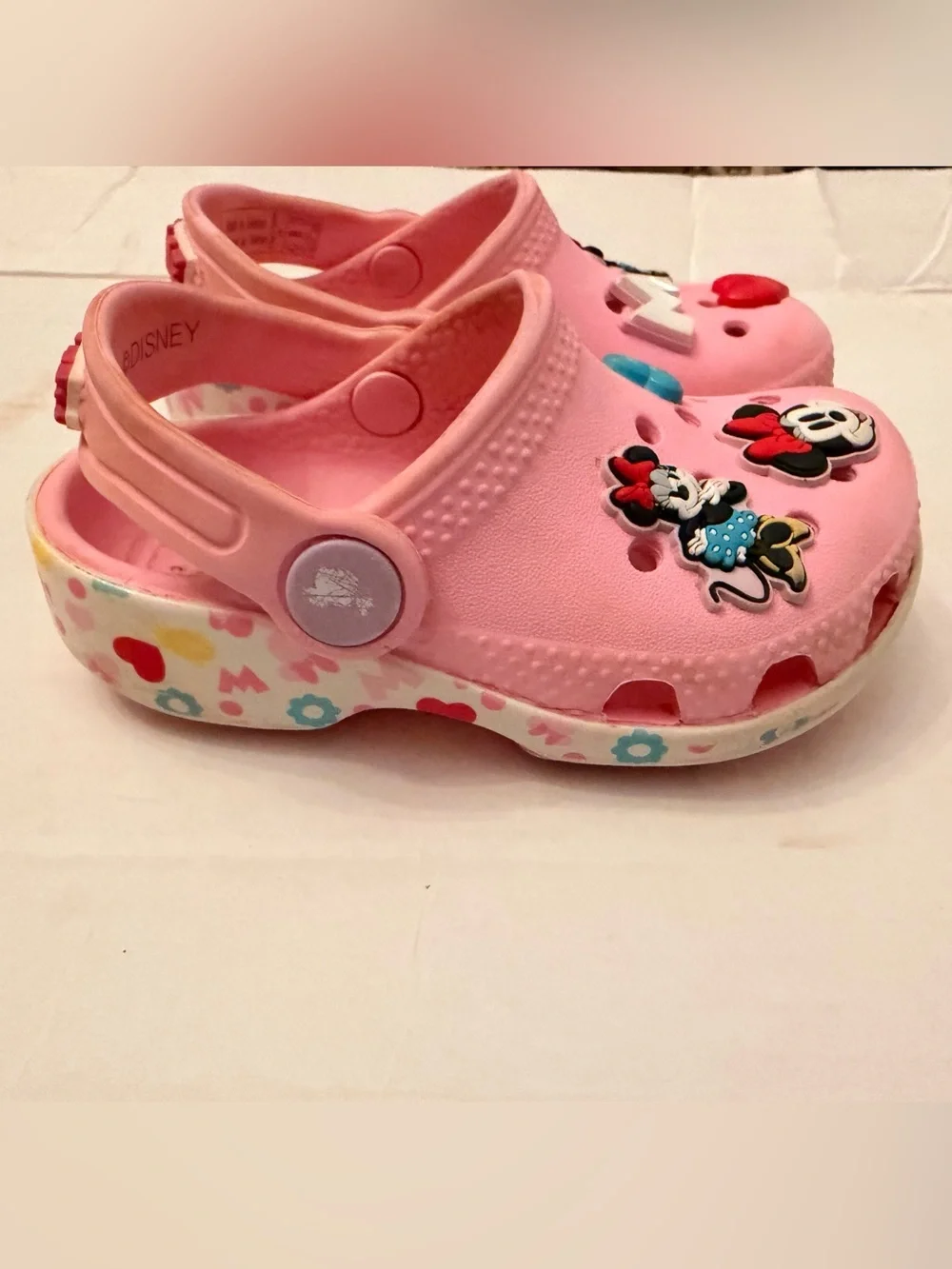 Disney Minnie Mouse Crocs Clogs | Toddler Girls Size C6 | Pink